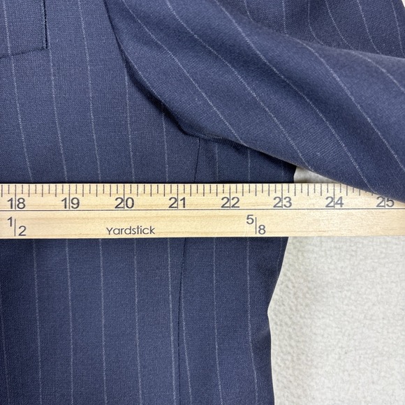 BROOKS BROTHERS 346 Men's Navy Blue Pin Striped Sport Coat Blazer Jacket Sz 46R - Picture 11 of 11